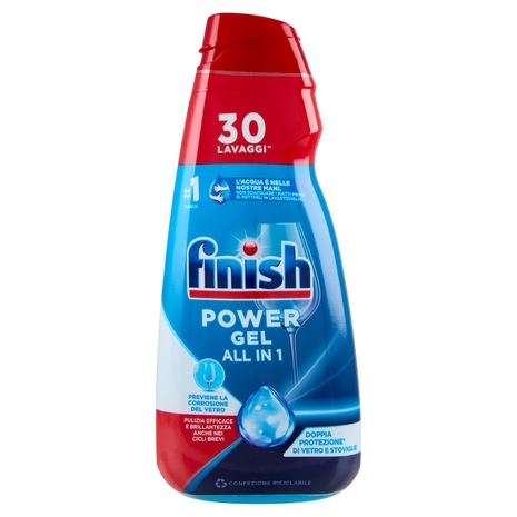 Finish Power Gel Stoviglie Protette gel lavastoviglie 30 lavaggi 600 ml